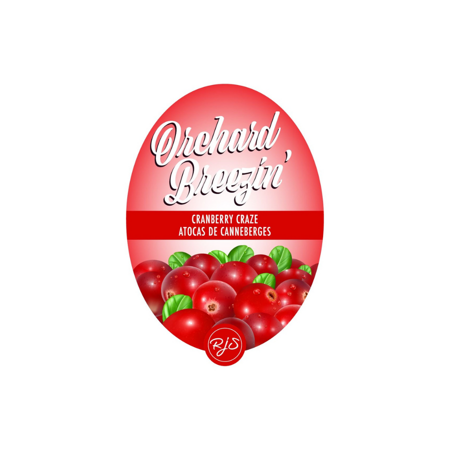 Labels - Cranberry Craze - Orchard Breezin' - HJL - The Wine Warehouse CA