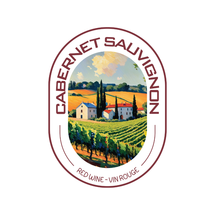 Labels - Cabernet Sauvignon Oval- HJL - The Wine Warehouse CA