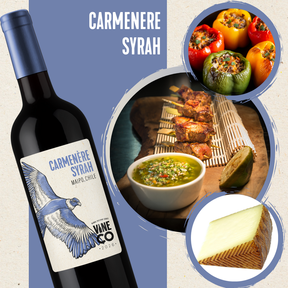 VineCo Global Passport Series - 2026 - Carmenère Syrah "Tinto Fuego" - Maipo, Chile (February 2026) - The Wine Warehouse CA