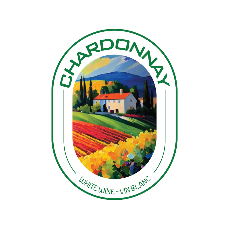 Labels - Chardonnay Oval- HJL - The Wine Warehouse CA
