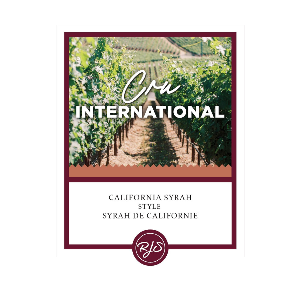 Labels - Cru International Syrah - HJL - The Wine Warehouse CA
