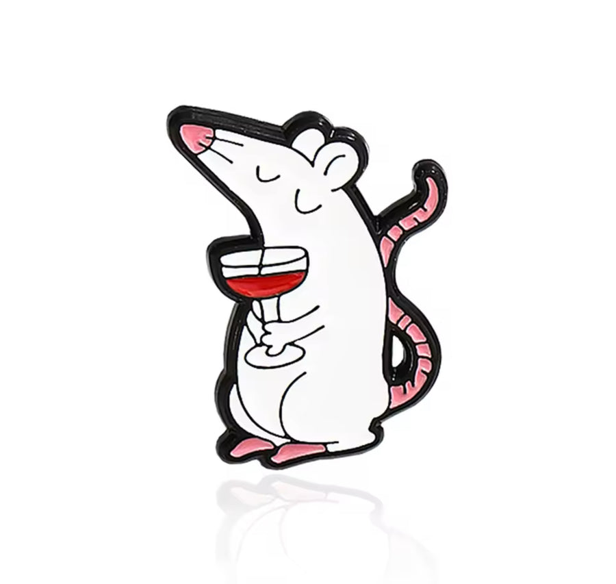 Wine Pin - Rat With Wine - The Wine Warehouse CA