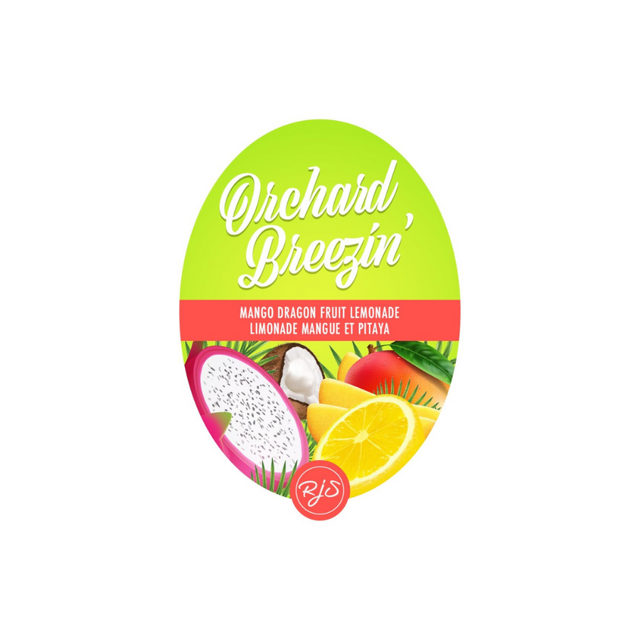 Labels - Mango Dragon Fruit Lemonade - Orchard Breezin' - HJL - The Wine Warehouse CA