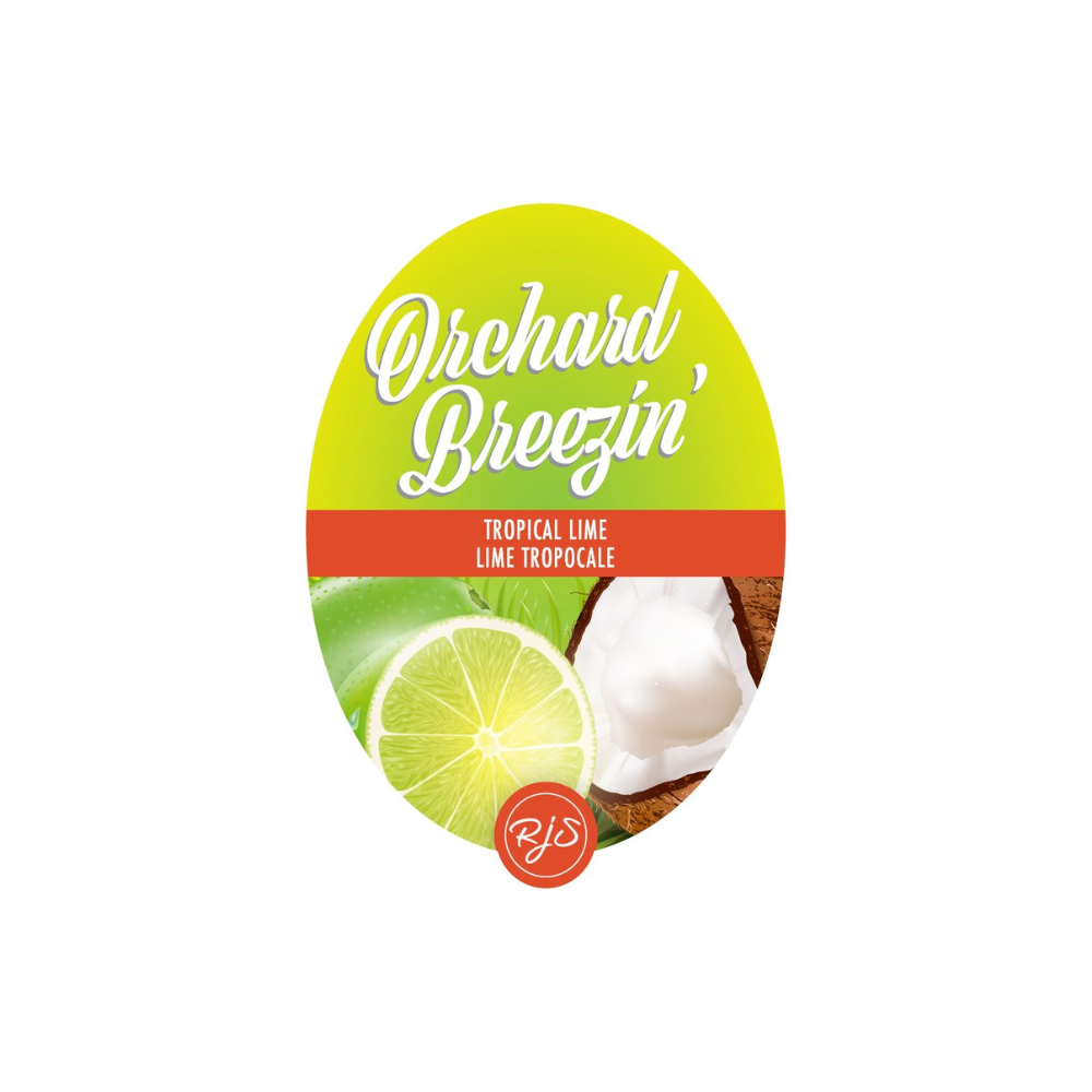 Labels - Tropical Lime - Orchard Breezin' - HJL - The Wine Warehouse CA