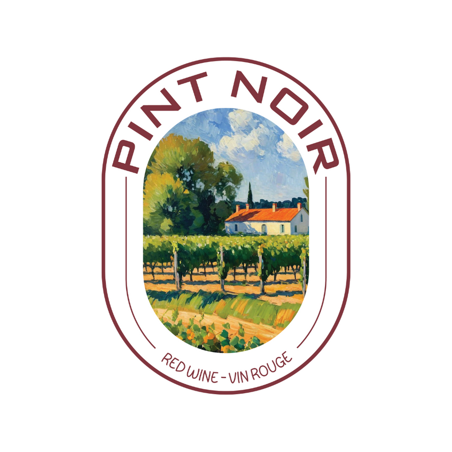 Labels - Pinot Noir Oval- HJL - The Wine Warehouse CA