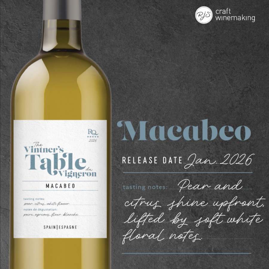 RJS Restricted Quantities - 2026 The Vintner's Table - Macabeo, Spain (January 2026) - The Wine Warehouse CA