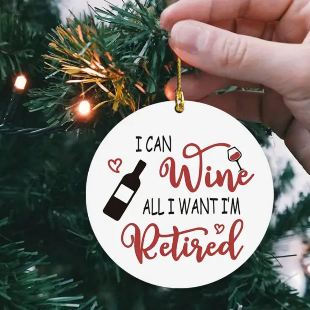 Ornament - Wine Retired Acrylic - The Wine Warehouse CA