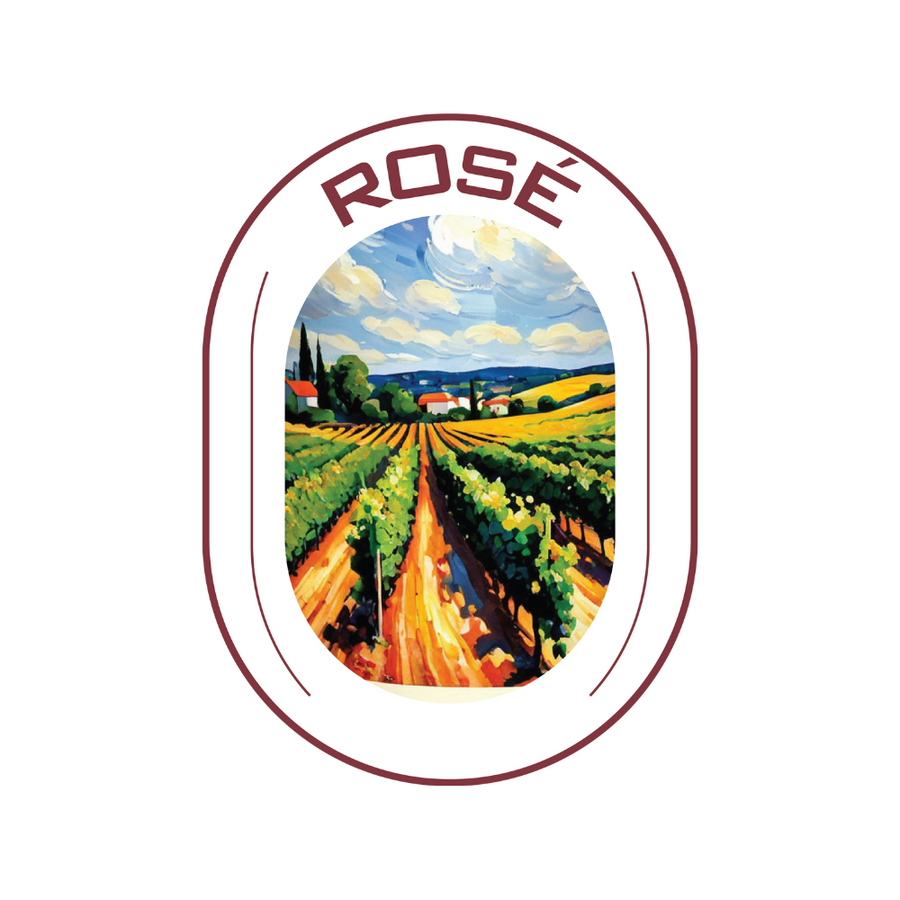 Labels - Rosé Oval- HJL - The Wine Warehouse CA