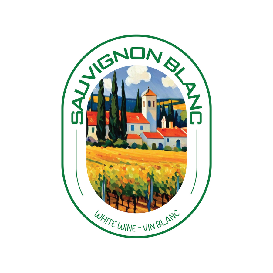 Labels - Sauvignon Blanc Oval- HJL - The Wine Warehouse CA