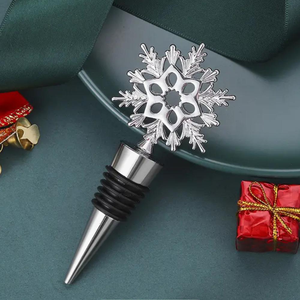 Wine Bottle -  Stopper Snowflake Shaped - The Wine Warehouse CA