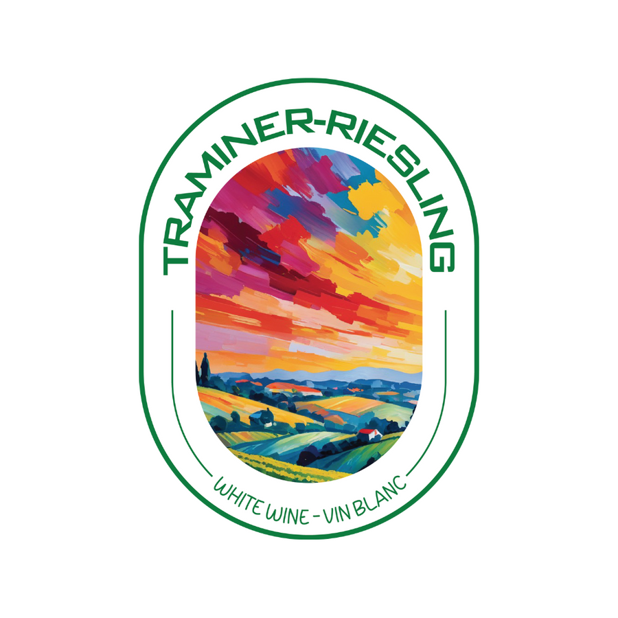 Labels - Traminer Riesling Oval- HJL - The Wine Warehouse CA