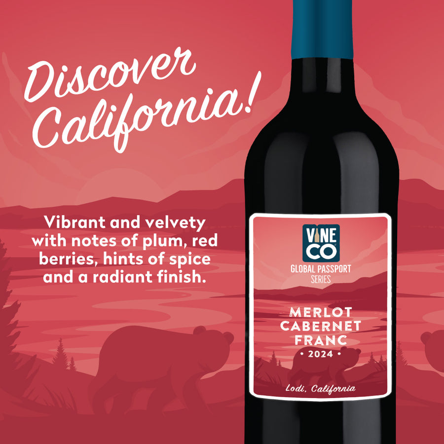 VineCo Global Passport Series - Merlot Cabernet Franc, Lodi, California (December 2023) - The Wine Warehouse CA