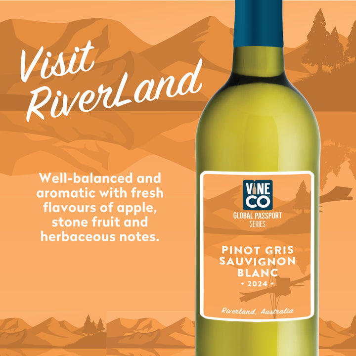 VineCo Global Passport Series - Pinot Gris Sauvignon Blanc, Riverland, Australia (January 2024) - The Wine Warehouse CA