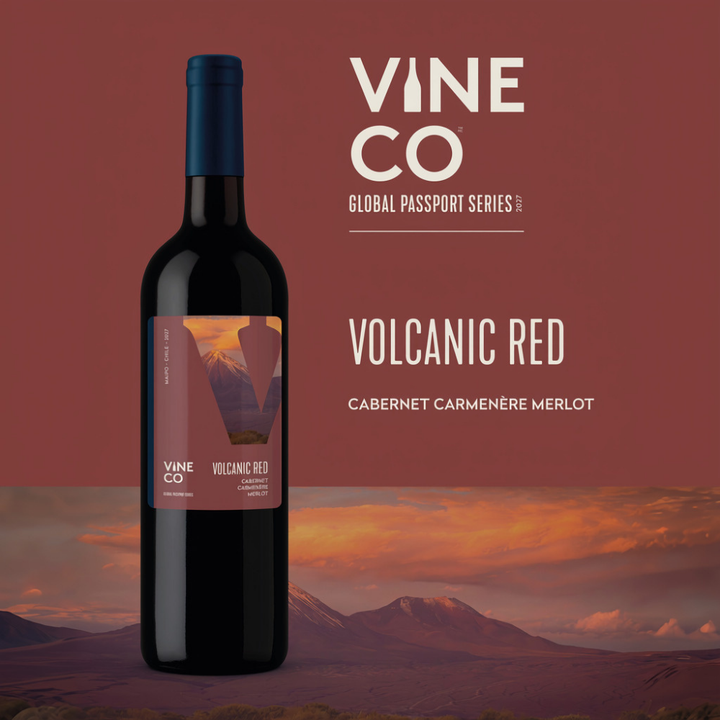 VineCo Global Passport Series 2027 - "Volcanic Red" Cabernet Carmenere Merlot - Maipo, Chile (March 2027)