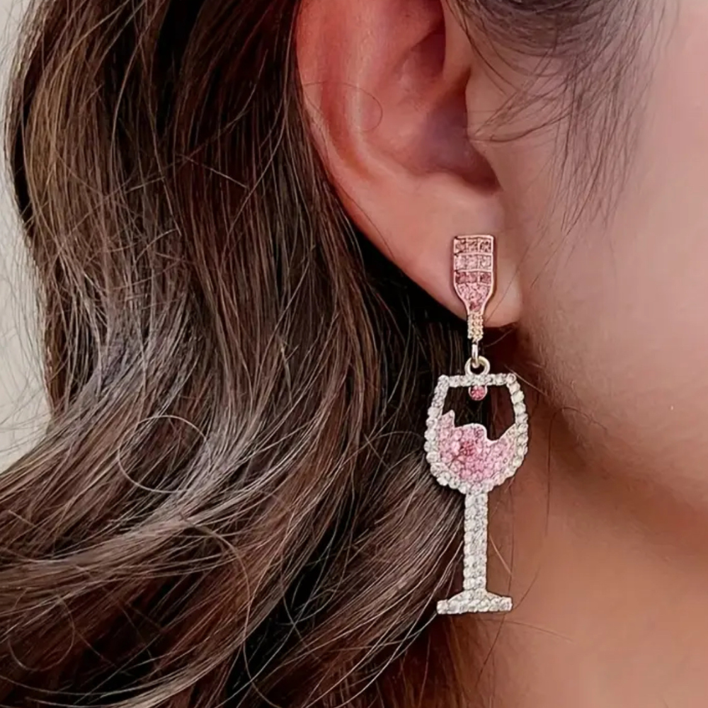Earrings - Wine Glass Earrings - The Wine Warehouse CA