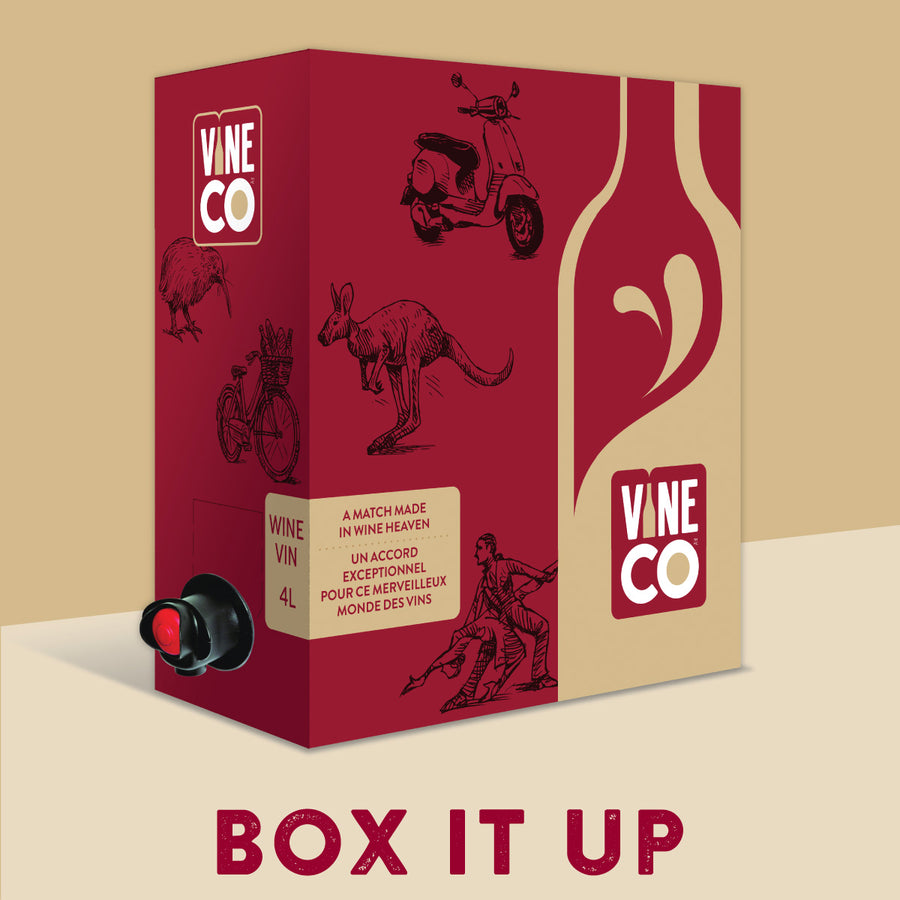 Wine Box 4L - with VineCo Logo - The Wine Warehouse CA