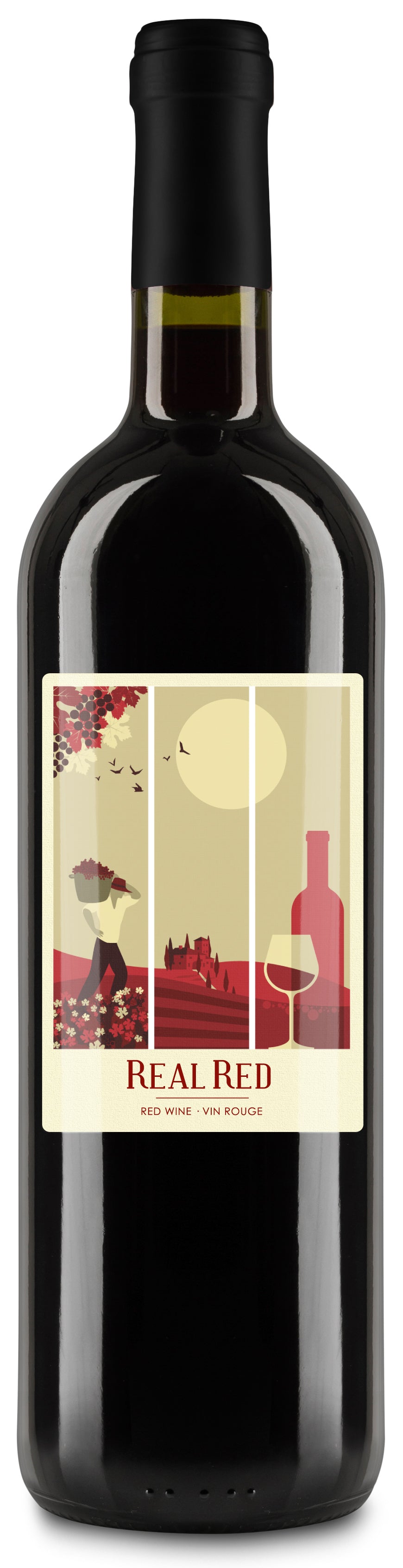 Labels - Real Red - GVI - The Wine Warehouse CA