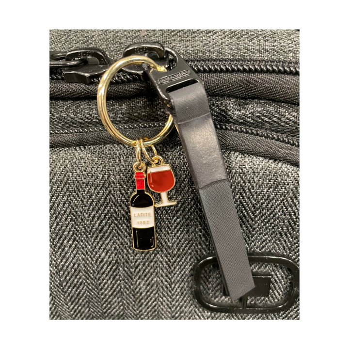 Wine Key Chain - Wine Bottle and Wine Glass - The Wine Warehouse CA